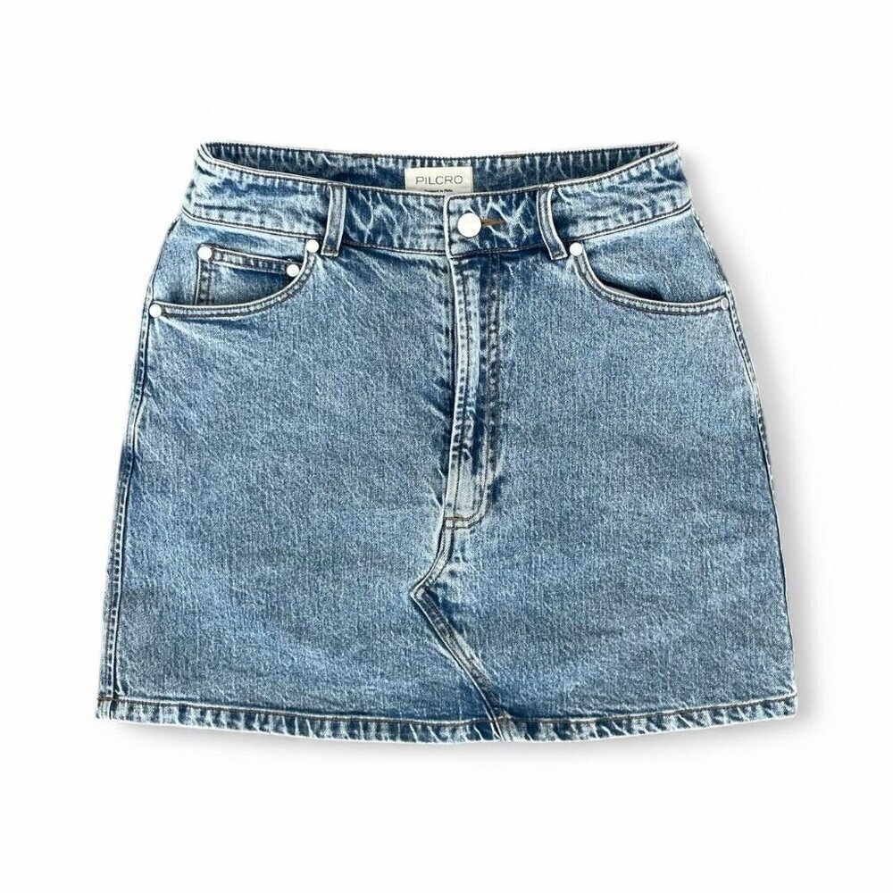 Pilcro By Anthropologie Denim Mini Skirt Womens Size 4 Blue